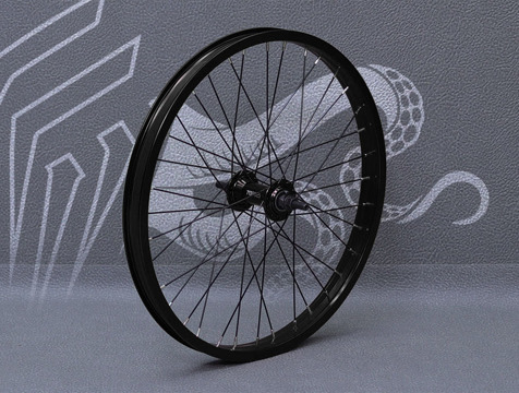 Колесо для BMX переднее (черное) Колесо для BMX переднее (черное)